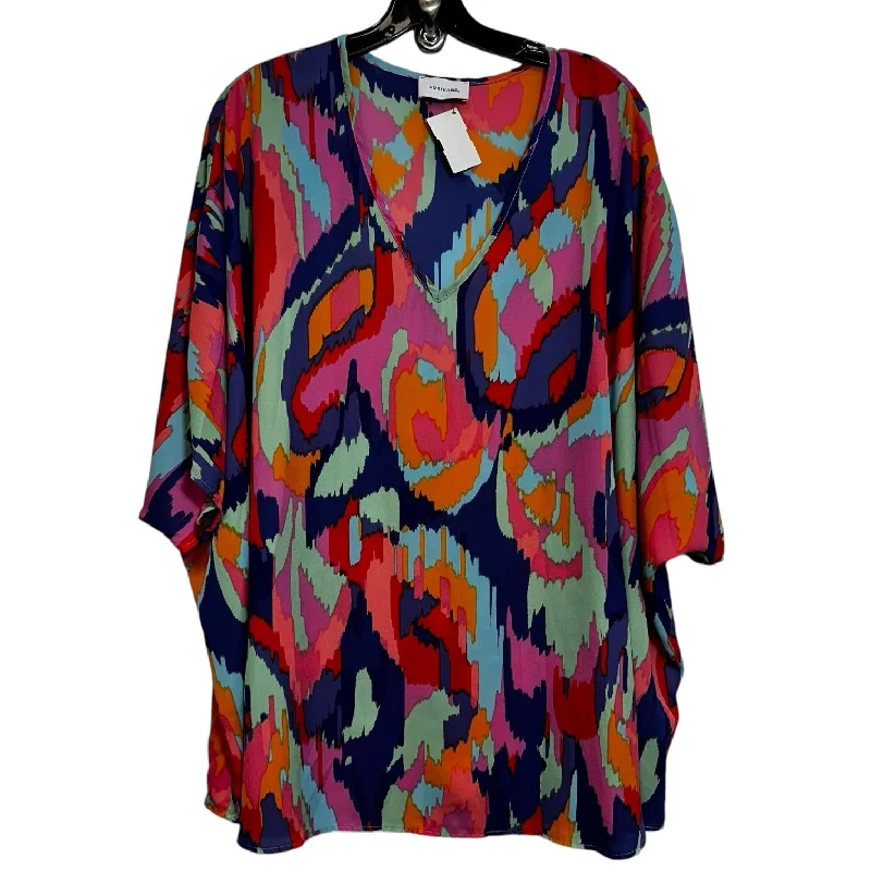 Top Short Sleeve By Clothes Mentor In Multi-colored, Size: L