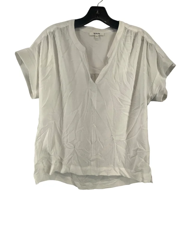 Top Short Sleeve By Splendid In White, Size: S