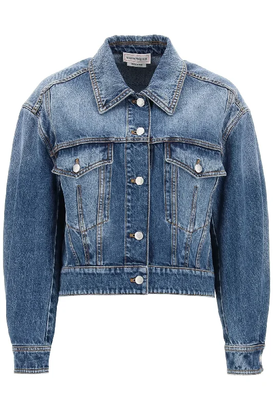 Alexander Mcqueen Women's blue Cocoon Jacket