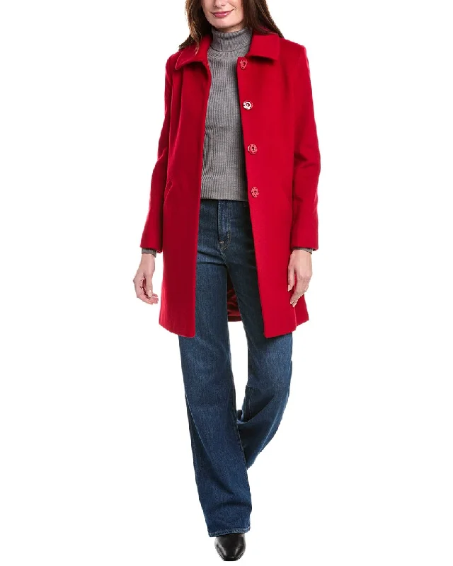 sofiacashmere Modern Luxe Wool & Cashmere-Blend Coat