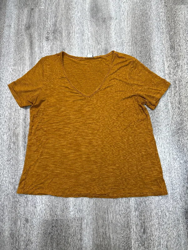 Top Short Sleeve Basic By Old Navy In Orange, Size: M