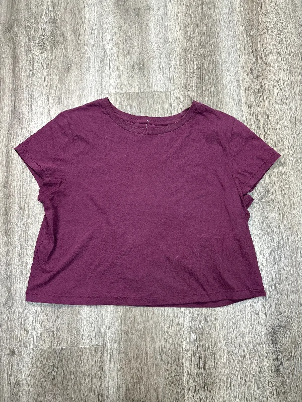 Top Short Sleeve Basic By Universal Thread In Purple, Size: L