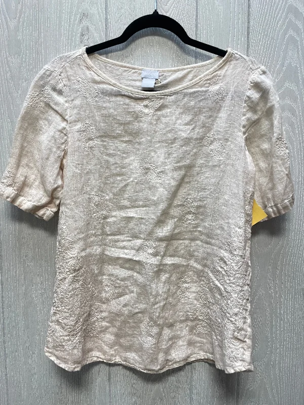 Top Short Sleeve By Chicos In Cream, Size: M