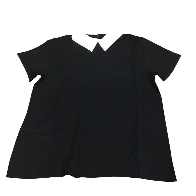 Top Short Sleeve By Clothes Mentor In Black & White, Size: L