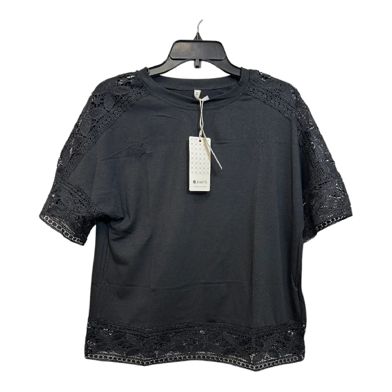 Top Short Sleeve By Cmf In Black, Size: S