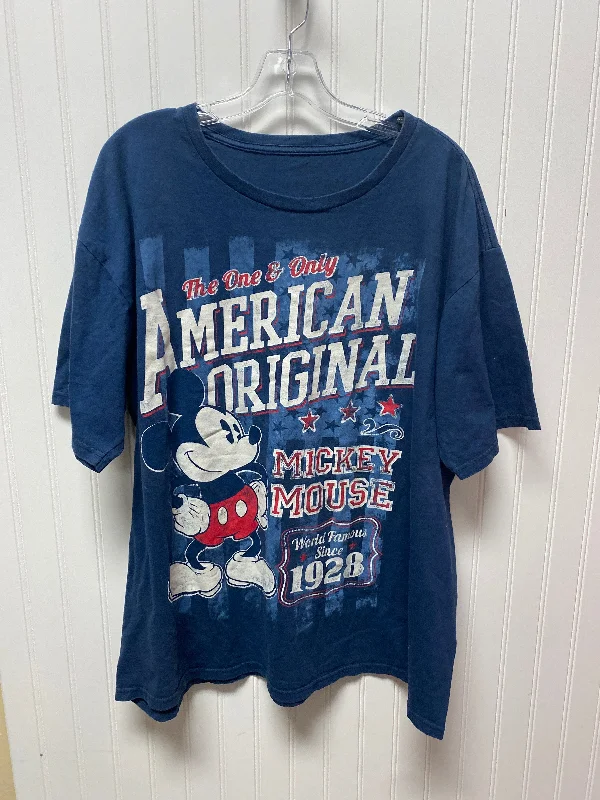 Top Short Sleeve By Disney Store In Navy, Size: 2x