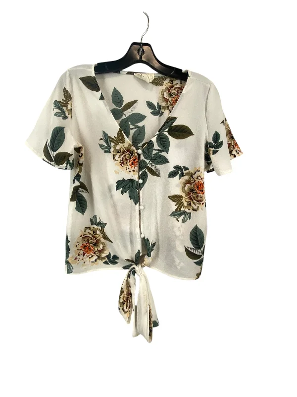 Top Short Sleeve By Fantastic Fawn In Floral Print, Size: S