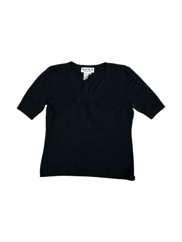 Top Short Sleeve By Joseph A. In Black, Size: Xl