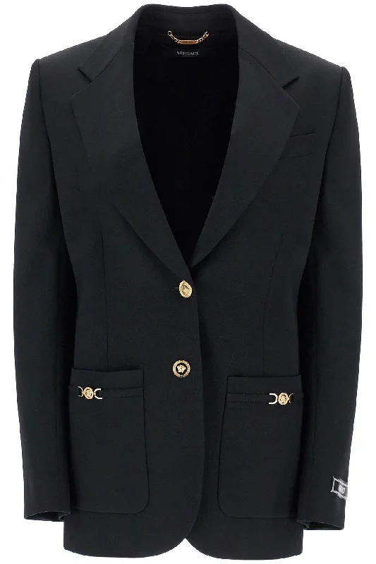 Versace Women's Single-Breasted Wool Stretch Blazer