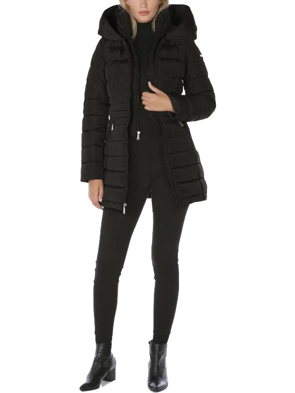 Womens Quilted Hooded Puffer Coat