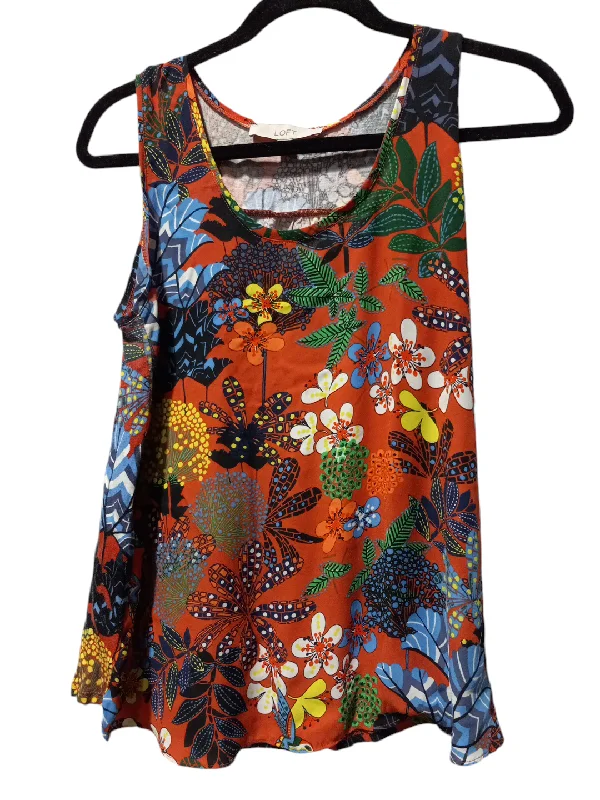 Blouse Sleeveless By Loft In Floral Print, Size: M