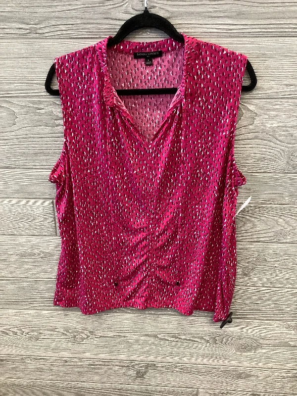 Top Sleeveless By Banana Republic In Pink, Size: L