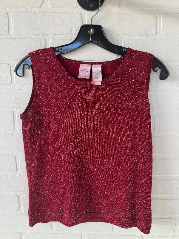 Top Sleeveless By Emma James In Red, Size: Small