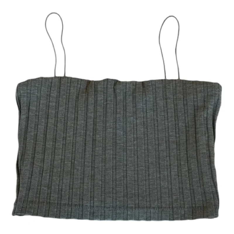 Top Sleeveless By Good American In Grey, Size: 2