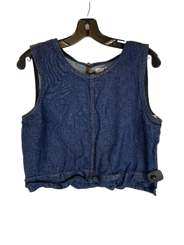 Top Sleeveless By Pilcro In Blue Denim, Size: M