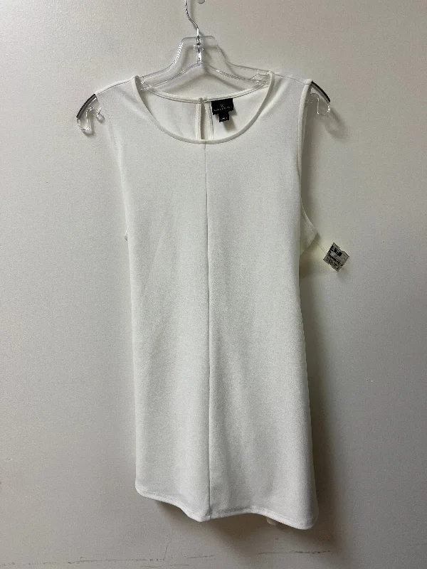 Top Sleeveless By Worthington In White, Size: L