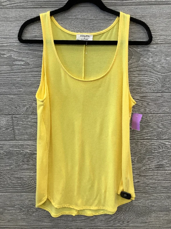 Top Sleeveless By Zenana Outfitters In Yellow, Size: L